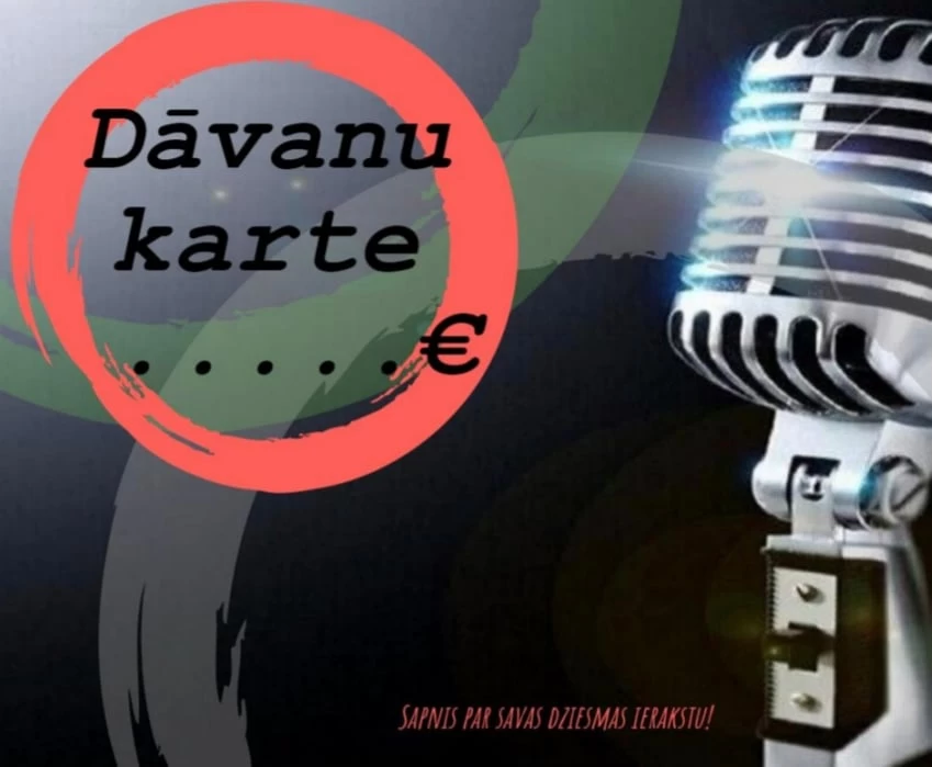 Dāvanu karte par dziesmas ierakstīšanu studijā